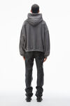 Alexander Wang washed granite oversize star logo-print zip-up hoodie