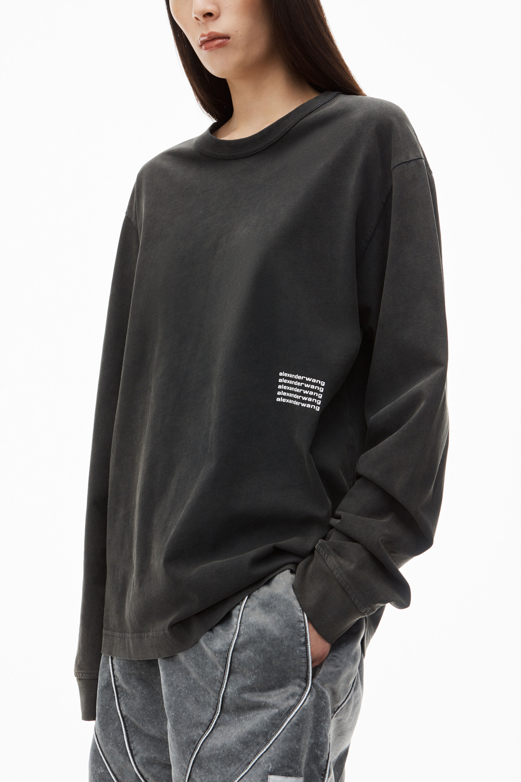 【Alexander Wang】ジャージーロングＴ alexanderwang アレキサンダーワング メンズ コットンジャージー