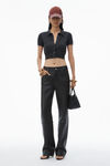 Alexander Wang grey aged petit cabas punch en denim de coton
