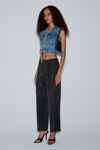 Alexander Wang washed charcoal crystal hotfix slim relaxed-fit pants