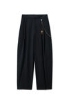 Alexander Wang black 黑色羊毛混纺中腰长裤