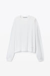 Alexander Wang vintage white 棉质平纹针织布男士长袖 t 恤