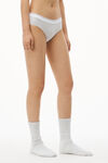 alexander wang brief underwear in ribbed jersey heather grey