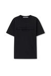 Alexander Wang black unisex tee with distressed logo in cotton jersey