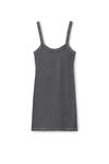 Alexander Wang army drab grey waffle-knit cami dress