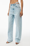alexander wang ballonjeans aus denim mit separatem bund bleach