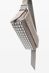 Alexander Wang grey ricco medium flap bag in nubuck leather