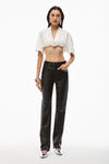 alexander wang fly 涂层黑色牛仔裤 black