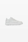 alexander wang 徽标发泡彩胶卵石纹皮革运动鞋 optic white