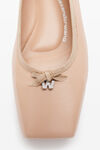 alexander wang billie flat in capretto peachy nude