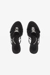 alexander wang nala 105 logo sandal in satin black