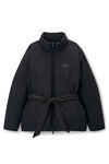 Alexander Wang black 圆顶徽标贴饰填充外套
