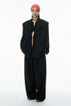 Alexander Wang black oversized logo-embroidered blazer
