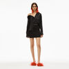 alexander wang リブジャージー ロゴ エラスティック ミニスカート black
