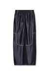 Alexander Wang navy grey deconstructed tube skirt in satin faille jersey