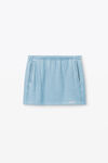 Alexander Wang light blue mini-jupe bleu clair en molleton de coton