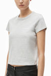alexander wang 高捻针织紧身 t 恤 heather grey