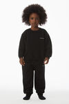 alexander wang kids logo sweatshirt in essential terry black