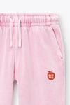 alexander wang 丝绒发泡彩胶徽标运动裤 washed candy pink