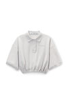 Alexander Wang light heather grey ライトグレー ストライプ ピケ ポロ