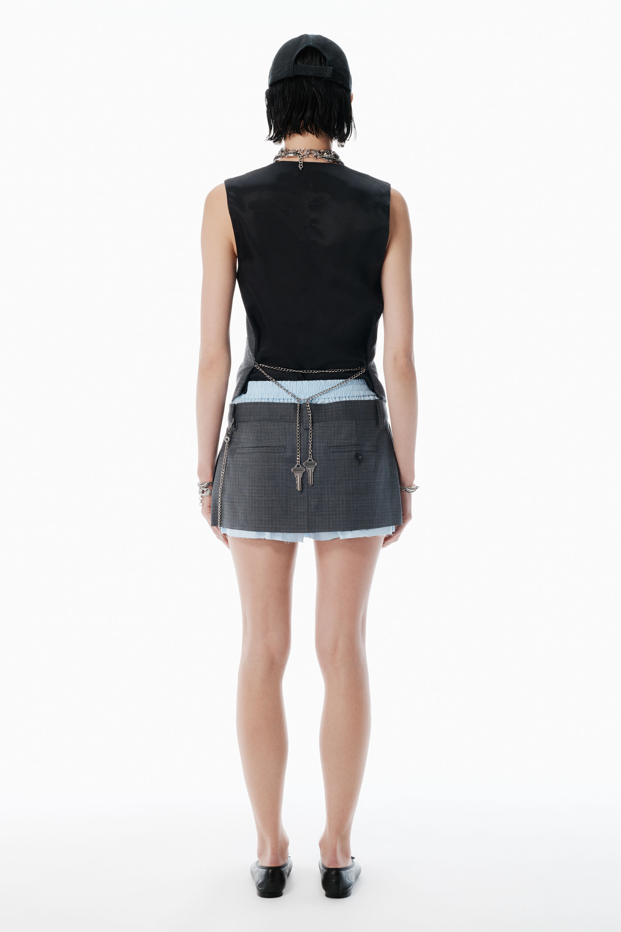 alexanderwang アレキサンダーワング グレー ウールブレンド ミニ