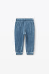alexander wang 丝绒发泡彩胶徽标运动裤 washed bluestone