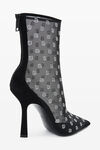 alexander wang delphine 105徽标网眼短靴 black