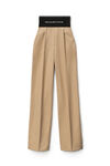 alexander wang wide-leg trouser in cotton tailoring chino