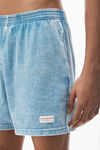 Alexander Wang washed blue relaxed-fit shorts in heavy cotton jersey