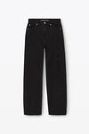 alexander wang jean avec logo ajouré ez washed black