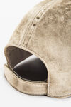 Alexander Wang weathered tan 3d logo-embroidered flocked denim cap