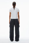Alexander Wang white logo-print shrunken jersey tee