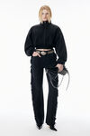 Alexander Wang black black leather ricco medium flap bag