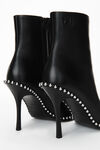 alexander wang nova round toe ankle boot in leather black