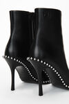 alexander wang nova 皮革圆头踝靴 black