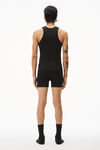 alexander wang tank in ribbed cotton black