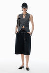 Alexander Wang faded black shorts neri con design integrato e decorazioni in metallo
