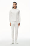 alexander wang unisex long sleeve in cotton waffle thermal  white