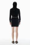 Alexander Wang washed black cardigan noir en maille chenille en coton mélangé