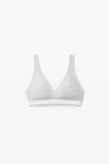 Alexander Wang heather grey v-neck bralette in ribbed jersey