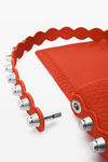 Alexander Wang fiery red roz wallet with crossbody strap in leather