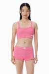 Alexander Wang lotus pink débardeur caraco rose gaufré