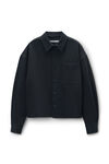 Alexander Wang black black cotton boxy button up shirt