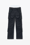 Alexander Wang asphalt pre-styled cargo pants with brief waistband