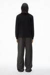 Alexander Wang black unisex long sleeve tee in high twist jersey