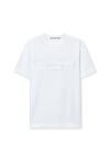 Alexander Wang white t-shirt unisexe en jersey de coton avec logo effet usé