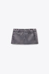 Alexander Wang tornado grey cotton-blend drill skort
