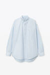Alexander Wang oxford blue/white コットンオックスフォード オーバーサイズシャツ