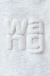 Alexander Wang light heather grey 徽标装饰棉质平纹针织布短袖 t 恤