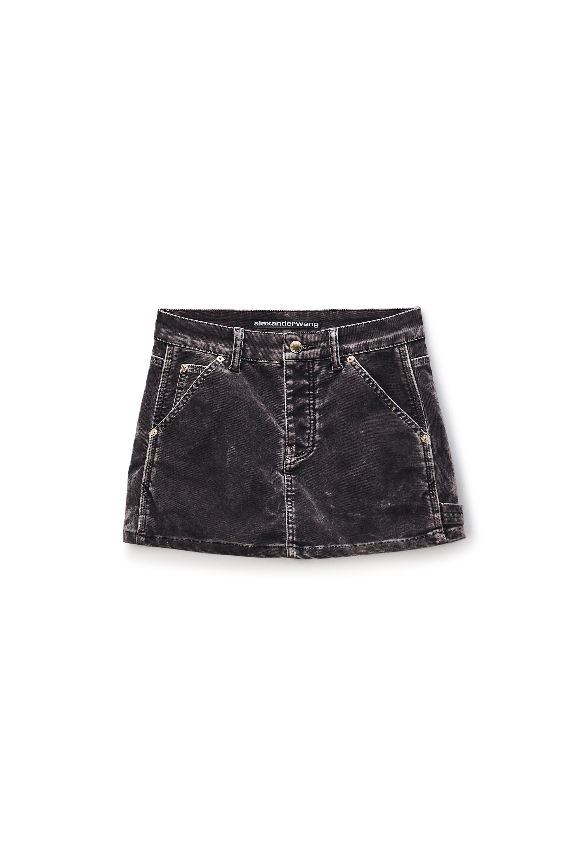 Flocked Carpenter Skort in WEATHERED GREY | alexanderwang®